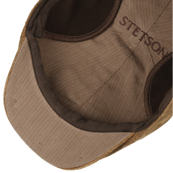York Leather Duck Bill Cap with Ear Flaps - Stetson
