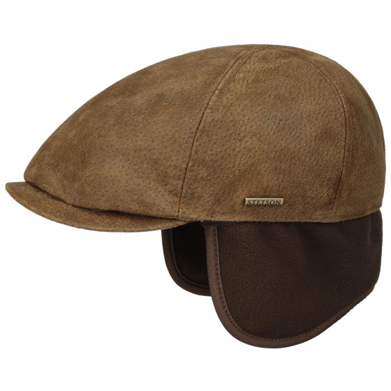 York Duck Bill Cap with Leather Ear Flaps - Stetson