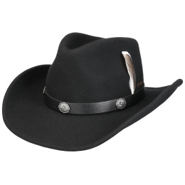 Western Hat Escomb Woolfelt Black - Stetson
