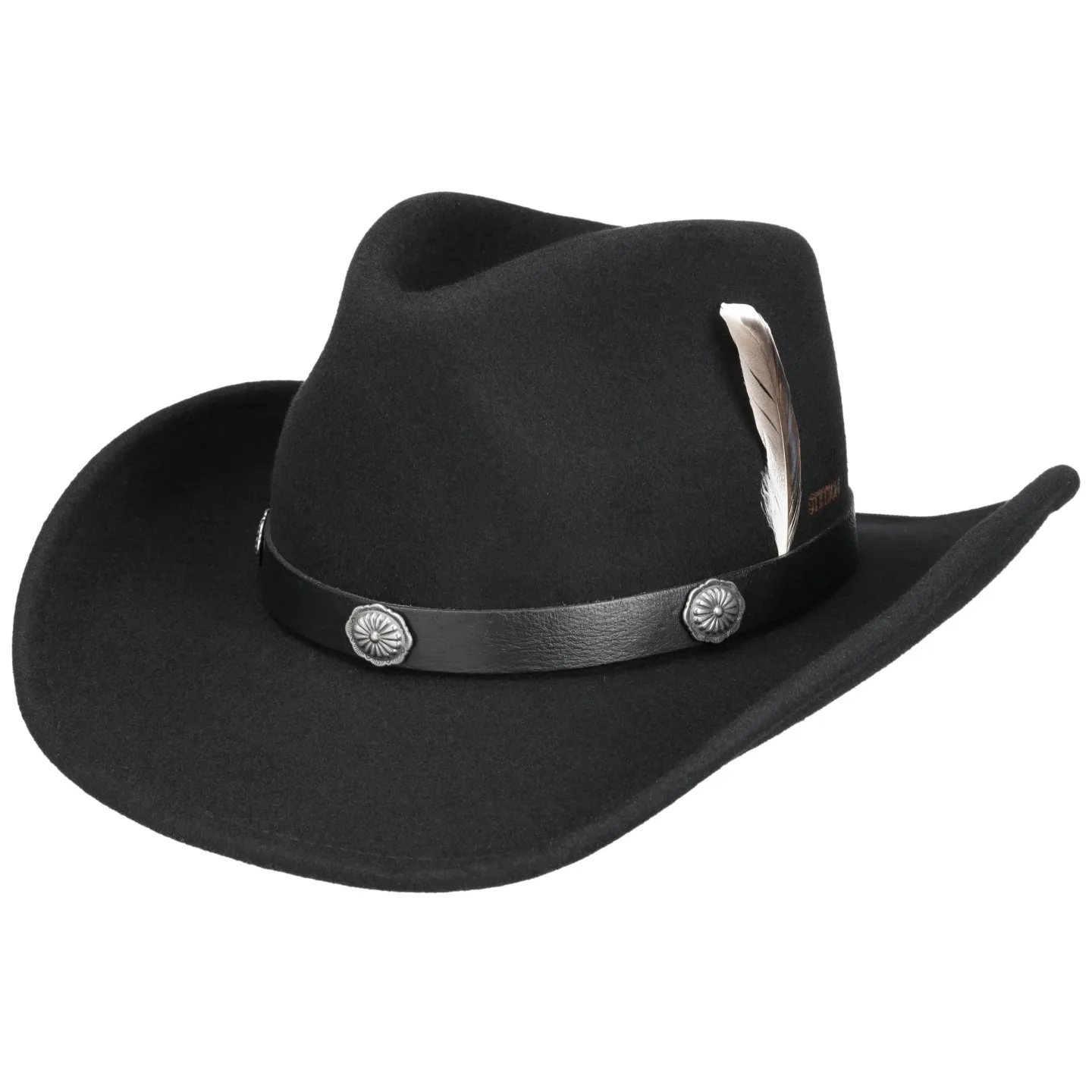 Western Hat Escomb Woolfelt Black - Stetson  Reference: 20966| Traclet Hatmakers