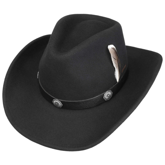 Western Hat Escomb Woolfelt Black - Stetson
