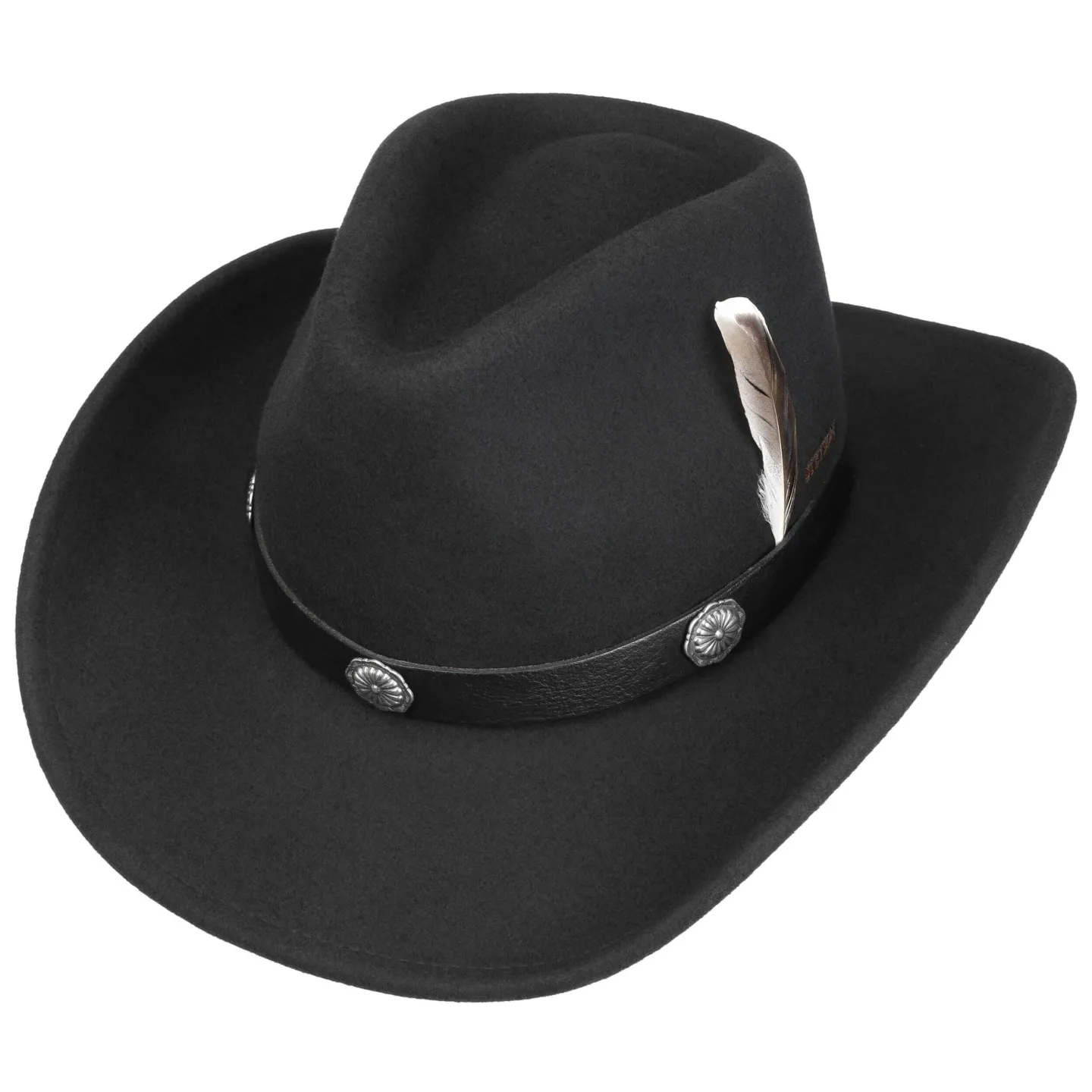 Western Hat Escomb Woolfelt Black - Stetson  Reference: 20966| Traclet Hatmakers