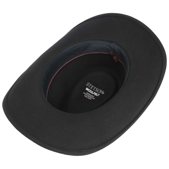 Chapeau Western Escomb Woolfelt Noir - Stetson