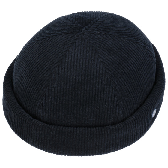 Navy Cotton Corduroy Docker Cap - Traclet