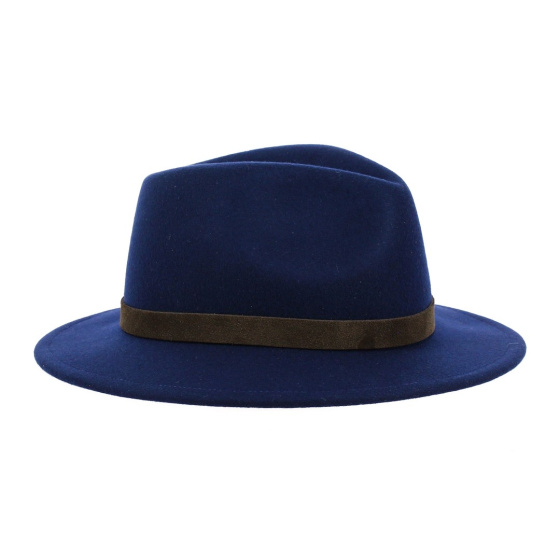 Chapeau Traveller Hamilton Feutre Laine Bleu - Crambes