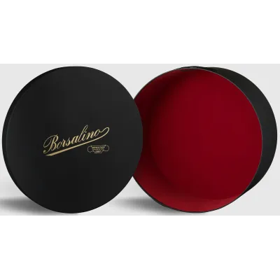 Calabria Round Black Hat Box - Barsalino Reference: 21006| Traclet Hatters