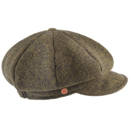 Gavroche Coco Tweed Olive Newsboy Cap
