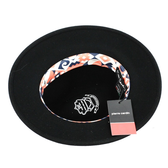 Black Wool Felt Riviera Traveller Hat - Pierre Cardin