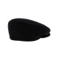 Traditional Kent Plain Black Flat Cap - Traclet