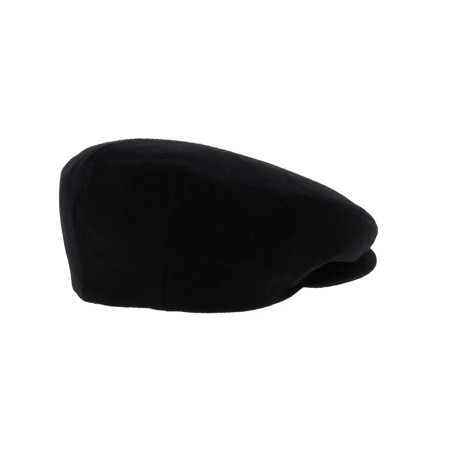 casquette beret plate homme kent uni  noir- casquette homme Reference : 7198 | Chapellerie Traclet