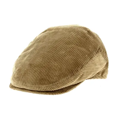 Casquette Plate Justin Velours Cognac - Traclet