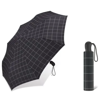 Black Automatic Gents Check Umbrella - Esprit Reference: 21049| Traclet Hat Shop