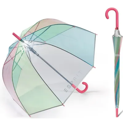 Parapluie Cloche Transparent Multicolore Courbe Rose - Esprit