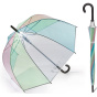 Transparent Multicolor Curved Black Bubble Umbrella - Esprit