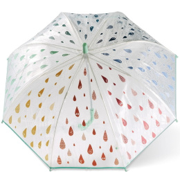 Children's Transparent Bubble Umbrella with Hydro-Reactive Drops - Esprit
