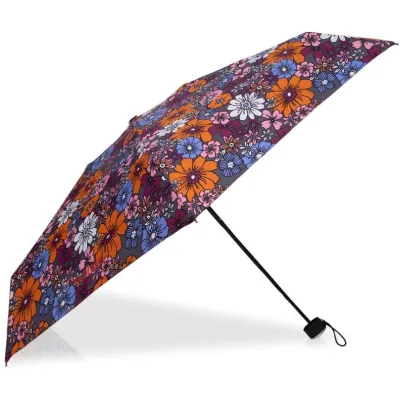 Parapluie Mini Ultra Slim Fleurs seventies - Isotoner
