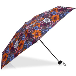 Mini Ultra Slim Seventies Flowers Umbrella - Isotoner