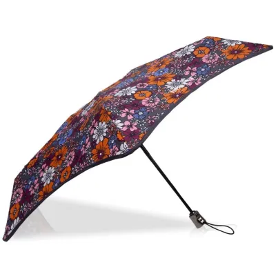 Mini Parapluie X-TRA Solide Automatique Fleurs Seventies - Isotoner