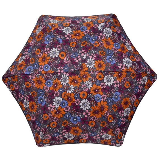 Mini Parapluie X-TRA Solide Automatique Fleurs Seventies - Isotoner Mini Parapluie X-TRA Solide Automatique Fleurs Seventies - Isotoner