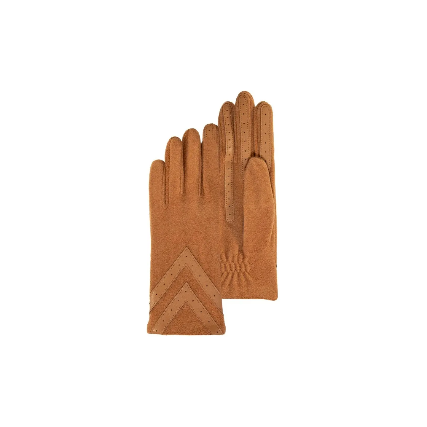 Gant Femme Tactiles Polaire Recyclée Cognac - Isotoner