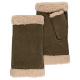Women's Leather & Faux Fur Mittens - Isotoner