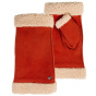 Women's Leather & Faux Fur Mittens - Isotoner