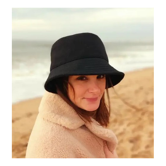 Black Wool Winter Calanque Bucket Hat - Le Chapoté