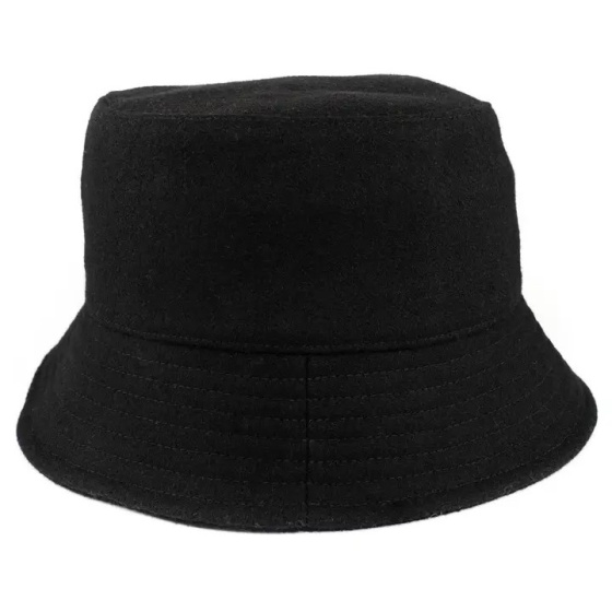 Black Wool Winter Calanque Bucket Hat - Le Chapoté