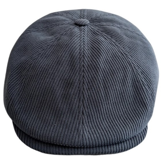 Casquette Plate Nicolas Velours Noire  - Le Chapoté