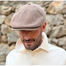 Casquette Plate Nicolas Velours Marron - Le Chapoté
