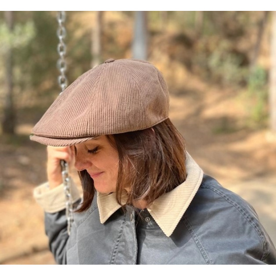 Brown Velvet Flat Cap Nicolas - Le Chapoté