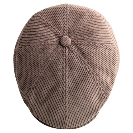 Brown Velvet Flat Cap Nicolas - Le Chapoté