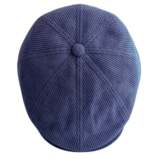 Casquette Plate Nicolas Velours Bleu - Le Chapoté Casquette Plate Nicolas Velours Bleu - Le Chapoté