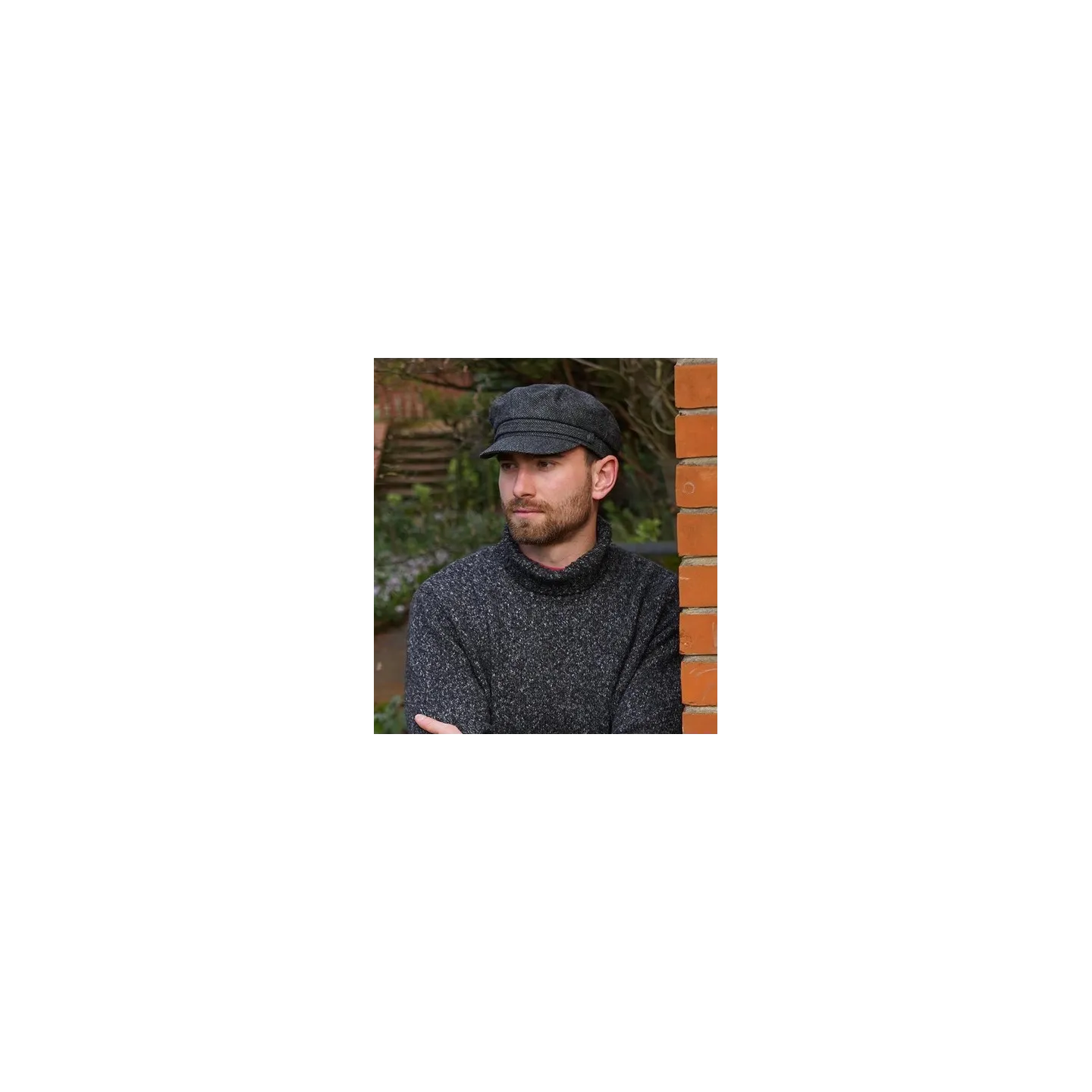 Casquette Marin Fiddler Chevrons  Laine Anthracite - Traclet