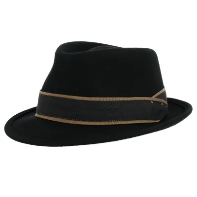Chapeau Trilby Alexandrie Laine Noir - Traclet