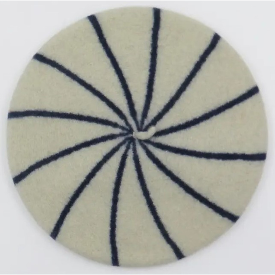 Béret La Marinière Bleu/Ecru - Le Béret Français