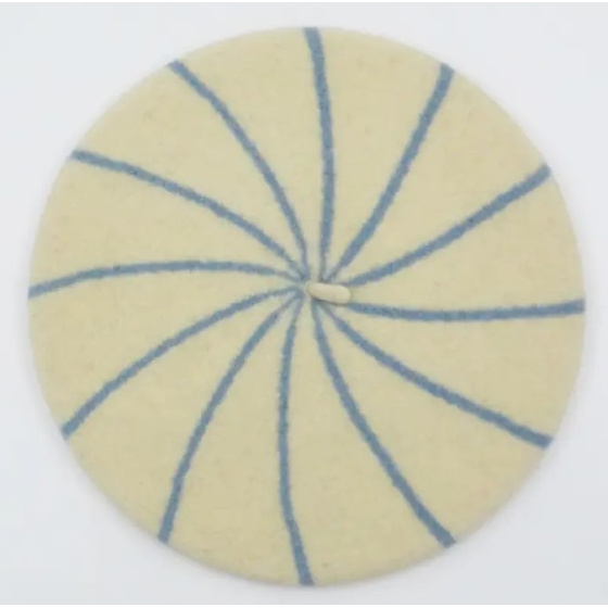 La Marinière Beret Twilight Blue/Ecru - Le Béret Français