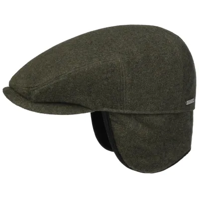 Casquette kent Cache Oreille Laine Olive - Stetson