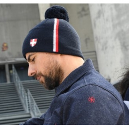 Navy Savoie Pom Pom Beanie - Le Drapo