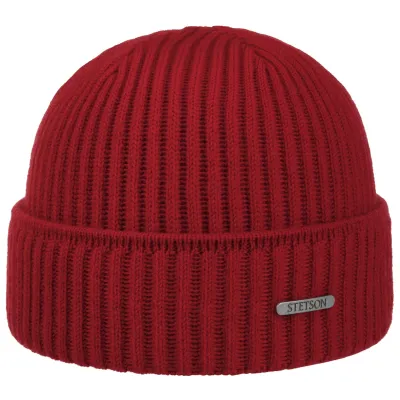 Parkman Red Knit Beanie - Stetson Reference: 20750| Traclet Hat Shop