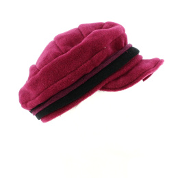 Burgundy Fleece Cap Sara