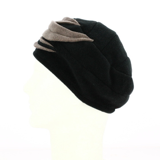 Black & Brown Polar Fleece Elf Beanie