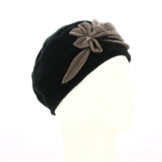 Black & Brown Polar Fleece Elf Beanie