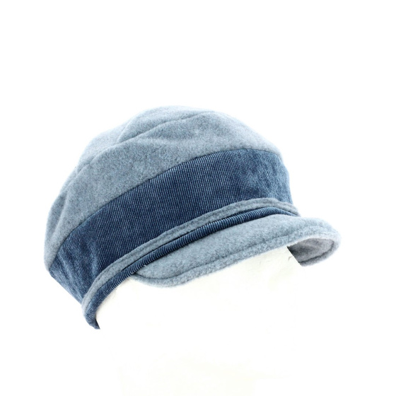 Casquette Polaire Velvet Bleu Gris