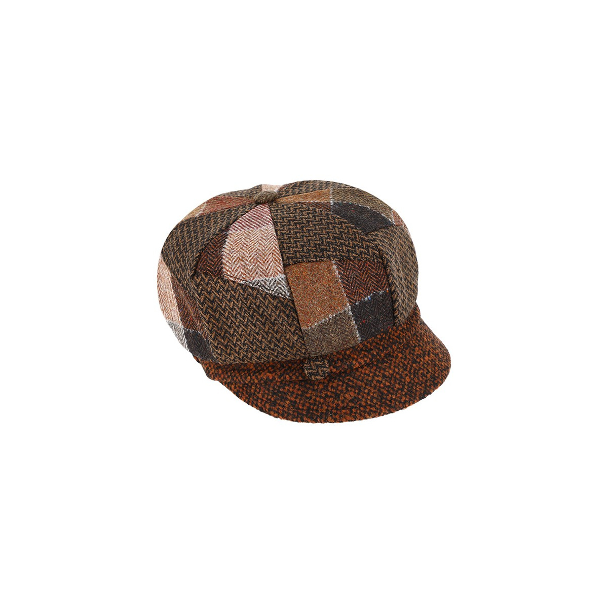 Kapital berretto patchwork in lana grigia e blu unisex