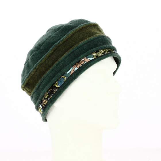 Déva green polar fleece beanie