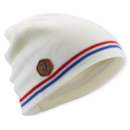 Vintage Ivory Long France Beanie - Le Drapo