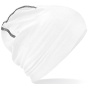 White Cotton Nightcap with Overlock Stitching