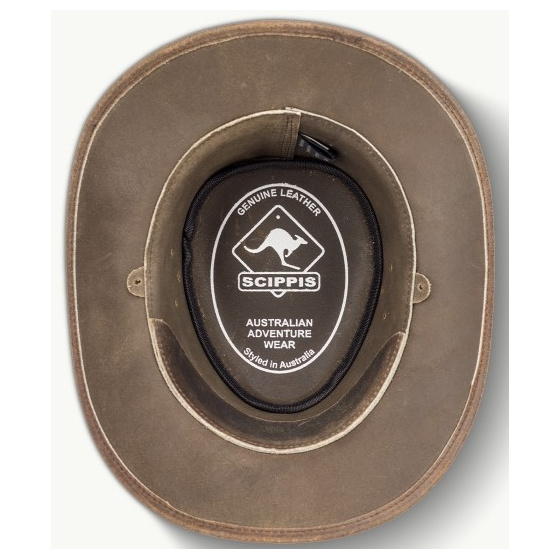 Chapeau Australien AFleetwood Cuir Marron - SCIPPIS - Traclet Chapeau Australien AFleetwood Cuir Marron - SCIPPIS - Traclet