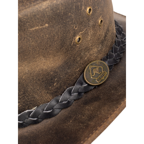 Chapeau Australien AFleetwood Cuir Marron - SCIPPIS - Traclet Chapeau Australien AFleetwood Cuir Marron - SCIPPIS - Traclet